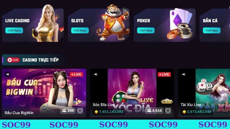 Sảnh casino cuốn hút ánh nhìn của nhiều người